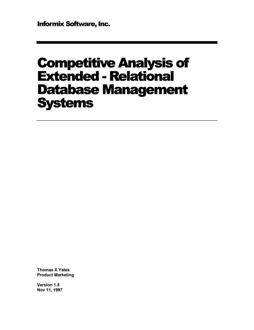Competitive Analysis cover